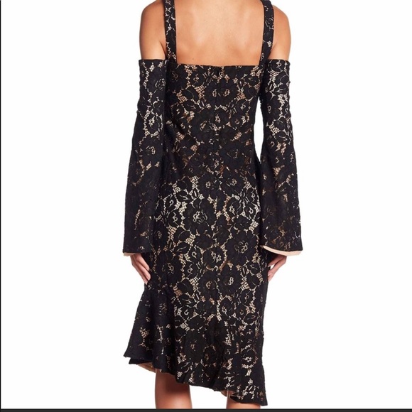 MINK PINK MARSEILLE ASYMMETRICAL LACE DRESS - Picture 4 of 10